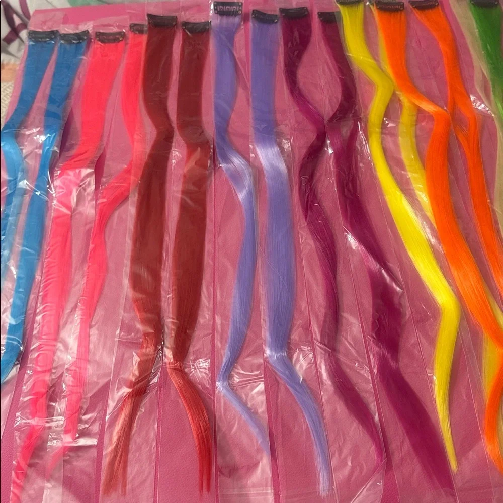 Vibrant Hair Extension Set for Parties